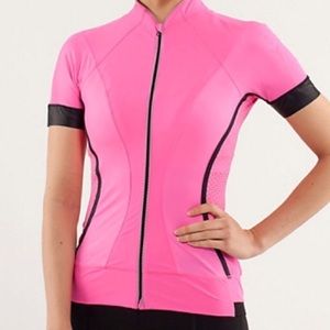 Lululemon Paceline Cycling Jersey Rare Hot Pink!!!